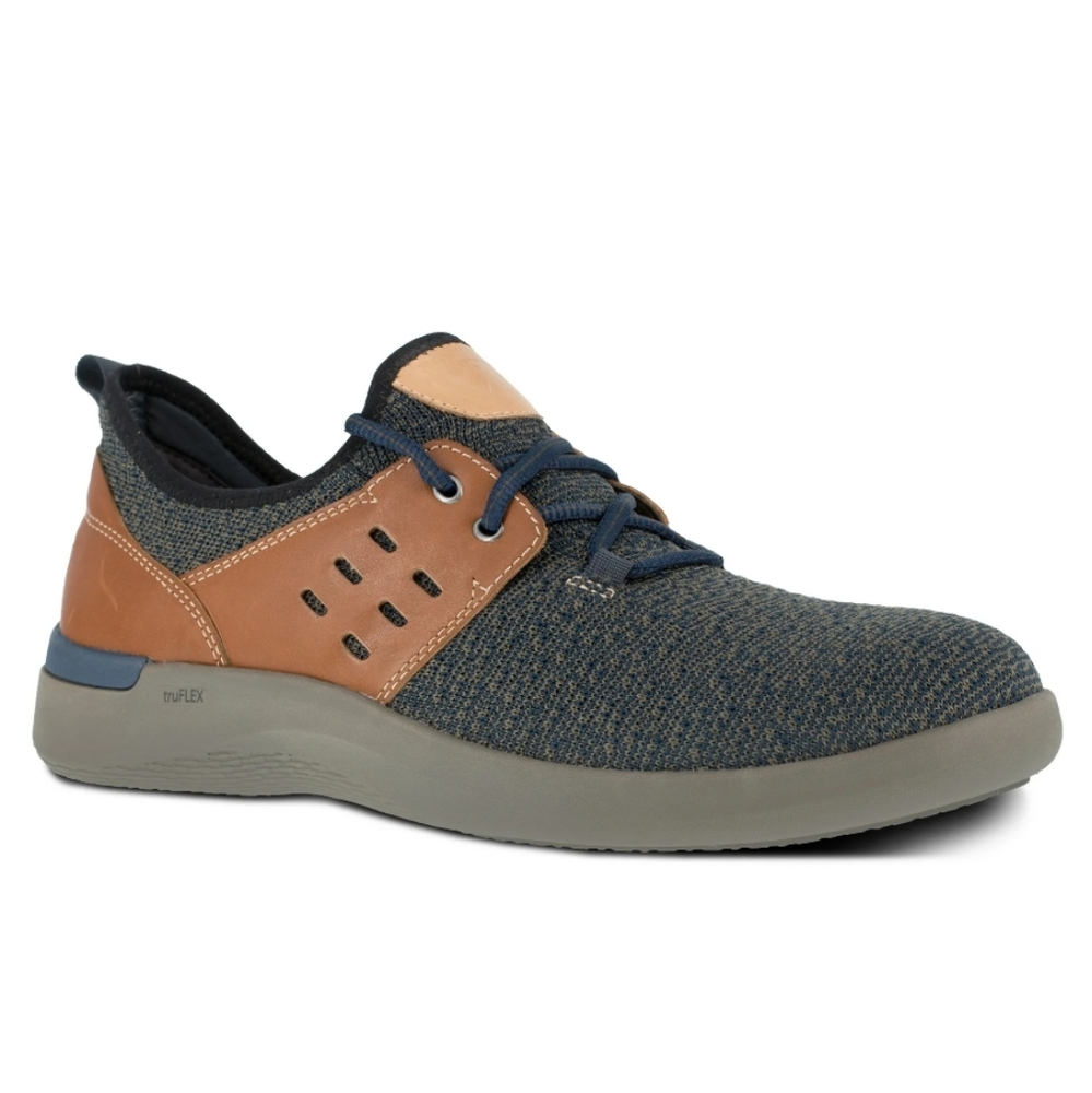 NIB Rockport Works Truflex Composite Toe Work Sneaker Men's 13 Blue Tan